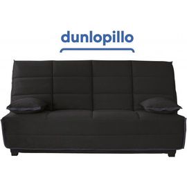 Canapé Lit Emylia Clic Clac Mf Noir Matelas Dunlopillo 35kg