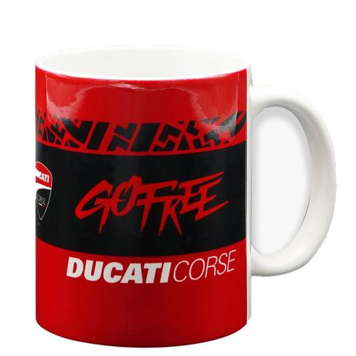 Tasse En Céramique Francesco Bagnaia Dual Ducati Corse Taille Unique - Rouge/Blanche