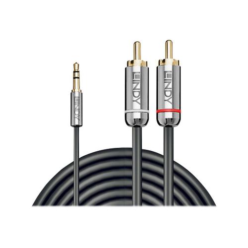 Lindy Cromo Line - Câble audio - mini-phone stereo 3.5 mm mâle pour RCA mâle - 1 m - anthracite - rond