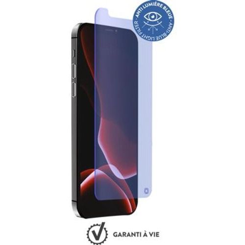 Force Glass - Protection D'écran Pour Téléphone Portable - Plat, Anti Lumière Bleue, Garantie À Vie - Verre - Transparent - Pour Apple Iphone 12 Pro Max