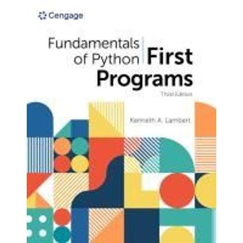 Fundamentals Of Python: First Programs