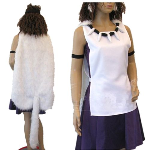 Envoie De France Princes Mononoke Costume Complet + Masque Faits À La Main Cosplay Très Bonne Qualité Détails Halloween Cosplay Fête