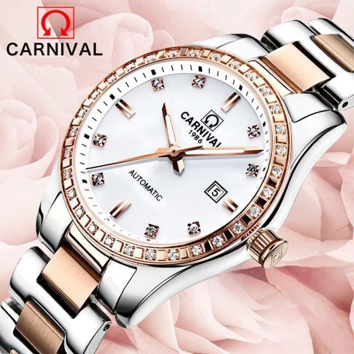 Top marque CARNIVAL Montre Femme Cadeau Bijoux Marque de Luxe 2020