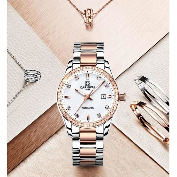 Top marque CARNIVAL Montre Femme Cadeau Bijoux Marque de Luxe 2020