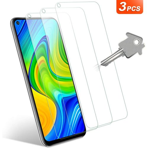 Protection Écran Pour Xiaomi Redmi Note 9 Verre Trempé [3 Pièces] [9h Dureté] [Ultra Clair] [Sans Bulles] [Installation Facile] Vitre Trempé Protection Écran Pour Xiaomi Redmi Note 9