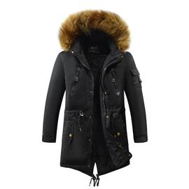 Manteau homme outlet hiver fourrure noir