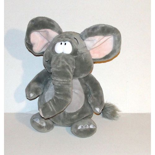 Peluche Elephant Gris Keel Toys Doudou Elephant Podgeys 28 Cm