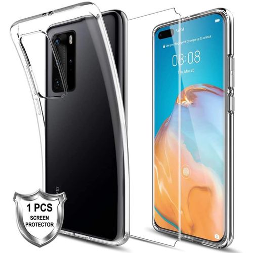 Coque Silicone + Vitre Protection Ecran Pour Huawei P40 Little Boutik®