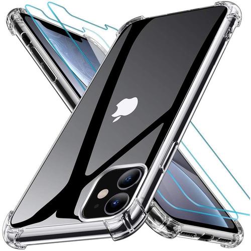 Coque Silicone Angles Renforces + 2 Vitres Protection Ecran Pour Apple Iphone 11 Little Boutik®