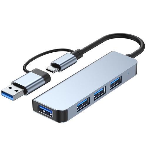 Adaptateur USB / USB-C 4 en 1, Hub USB-C / USB vers 1*USB 3.0 et 3*USB 2.0 pour Ordinateur Portable HP/Dell/Lenovo/Acer - E.F.Connection