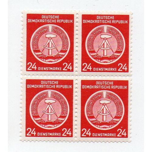 Allemagne- Lot De 4 Timbres Neufs- Service- Faciale 24- Rouge- Armoiries N°9