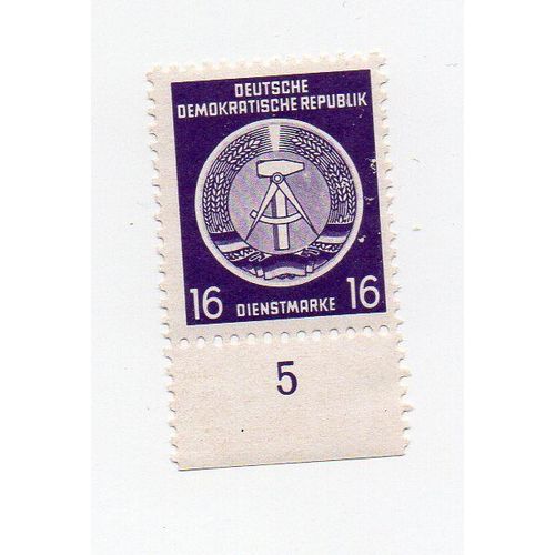 Allemagne- 1 Timbre Neuf- Service- Faciale 16- Violet- N°7