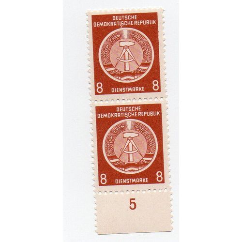 Allemagne- Lot De 2 Timbres Neuf- Service- Faciale 8- Marron- Armoiries- N°3