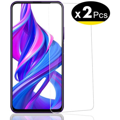 Pack De 2, Verre Trempé Pour Honor 9x, Honor 9x Pro, Huawei P Smart Z Film Protection Écran - Anti Rayures - Sans Bulles D'air -Ultra Résistant (0,33mm Hd Ultra Transparent) Dureté 9h Glass