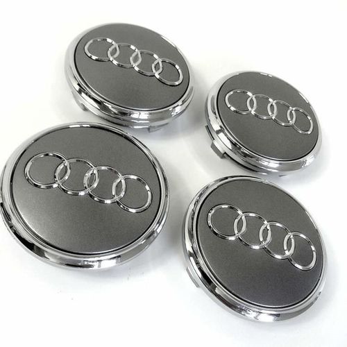 4x Logo Jante Audi Argent 69 Mm Cache Moyeu Centre De Roue Emblème 4l0601170 Lbq59