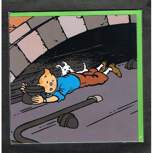 Tintin - Carte Postale Double Avec Enveloppe Verte - Hergé Moulinsart 2015.