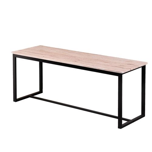 Banc D'intérieur Dock En Mdf Et Métal - H.45cm X L.120 Cm - Beige Et Noir