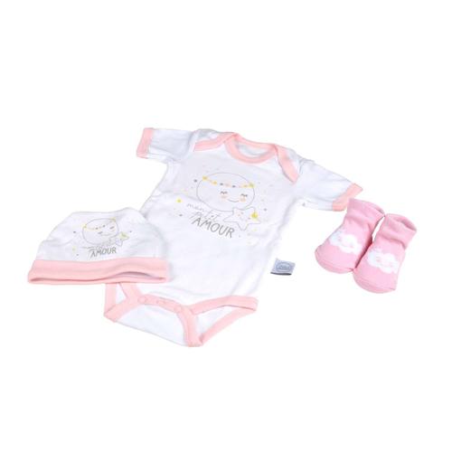 Coffret De Naissance Avec Body, Bonnet Et Chaussettes 0-1 Mois - Lune