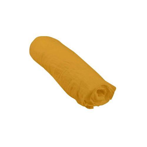 Drap Housse En Gaze De Coton - 100% Coton - 60 X 120 Cm - Moutarde