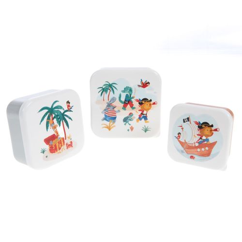 Lot De 3 Boites À Goûter Ile Aux Pirates