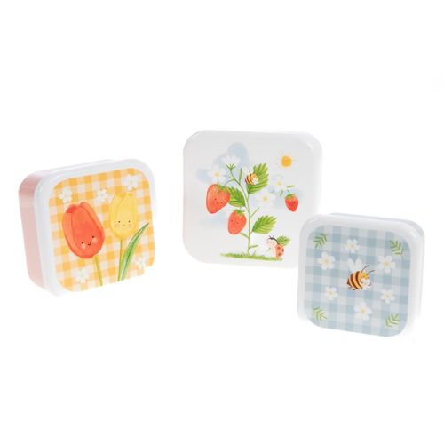 Lot De 3 Boites À Goûter Printemps