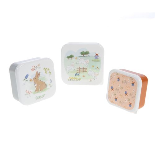 Lot De 3 Boites À Goûter Campagne