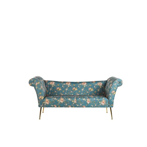 Chaise Longue En Velours À Motif Floral Nantilly