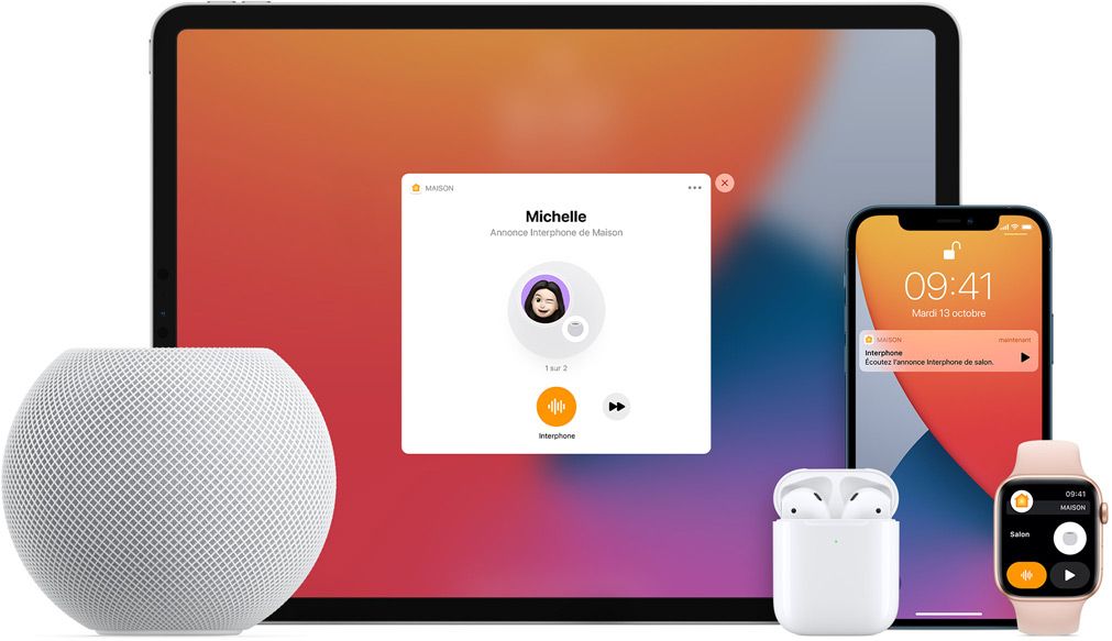 Apple HomePod Mini - Enceinte sans fil Bluetooth - Blanc image 8 | Rakuten