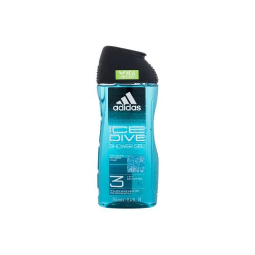 Adidas - Ice Dive Shower Gel 3-In-1 New Cleaner Formula - For Men, 250 Ml