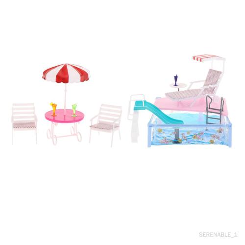 Ensemble De Jeu De Piscine Pour Poupées, Accessoires De Piscine Pour Poupées