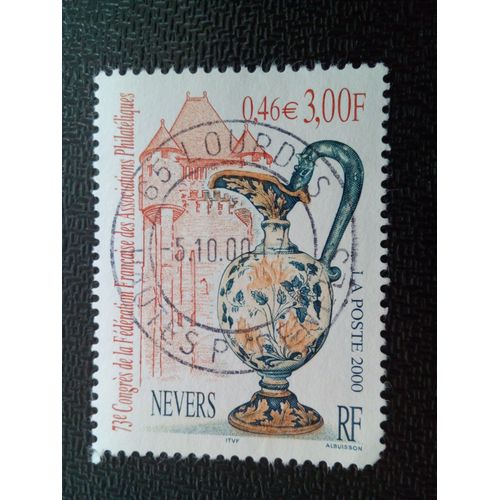 Timbre France Yt 3329 Nevers: Congrès De La Fédération Française De L'asso Philatélique 2000 ( 071004 )