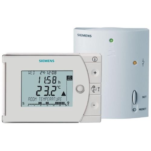 Thermostat D'ambiance Digital Programmable, Avec Horloge Hebdomadaire, Sans Fil Rev, Siemens, Ref. Bpz:Rev24rf/Set-X