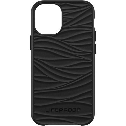 Lifeproof Wake - Coque De Protection Pour Téléphone Portable - Plastique Recyclé D'origine Marine - Noir - Ultra Mince Avec Un Motif De Vagues Doux - Pour Apple Iphone 12 Mini