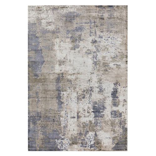 Tapis De Salon Moderne Fait Main Bygat 160x230 Cm Bleu Anthracite - Novatrend