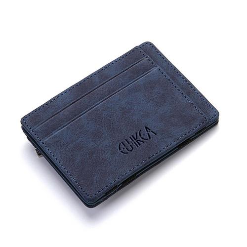 Mini portefeuille en cuir PU ultra fin pour hommes porte-monnaie magique porte-cartes de crédit affaires haute qualité