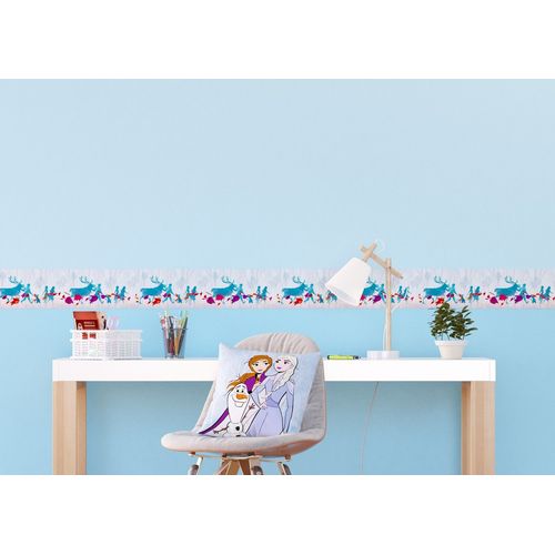 Frise auto-adhésive Disney - La Reine des Neiges 2 - modèle ombres dans la forêt - 5 M x 10 CM