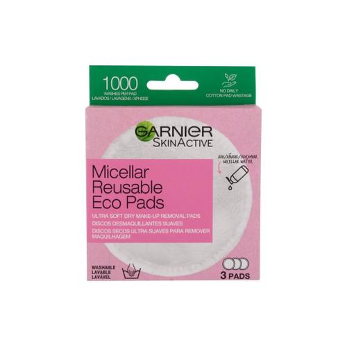 Garnier - Skin Naturals Micellar Reusable Eco Pads - For Women, 3 Pc