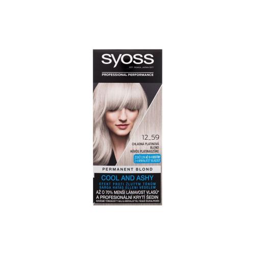 Syoss - Permanent Coloration Permanent Blond 12-59 Cool Platinum Blond - For Women, 50 Ml