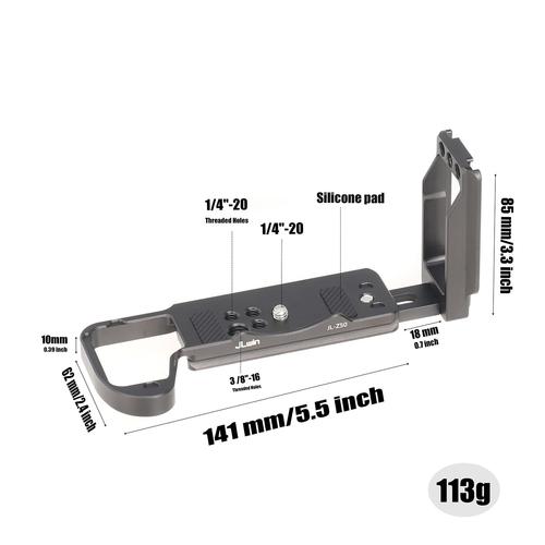 Appareil photo pour Nikon Z50 6 000 cadres étui lapin alliage d'aluminium poignée de prise de vue verticale