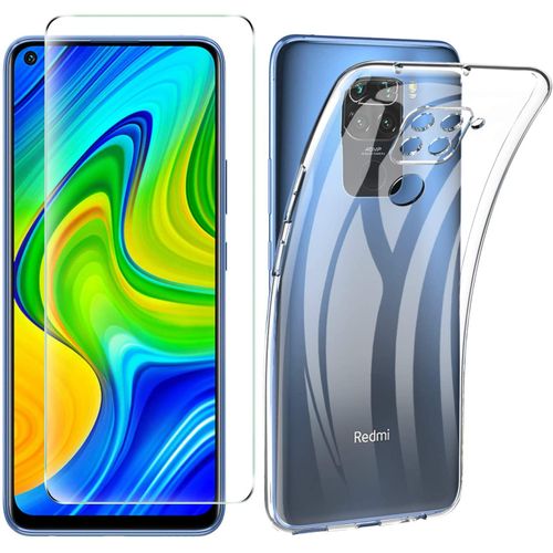 Coque Silicone + Verre Trempé Pour Xiaomi Redmi Note 9 Little Boutik® Couleur :