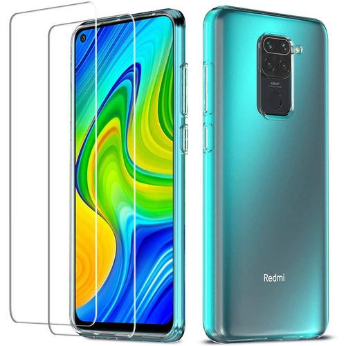 Coque Silicone + 2 Verres Trempés Pour Xiaomi Redmi Note 9 Little Boutik®