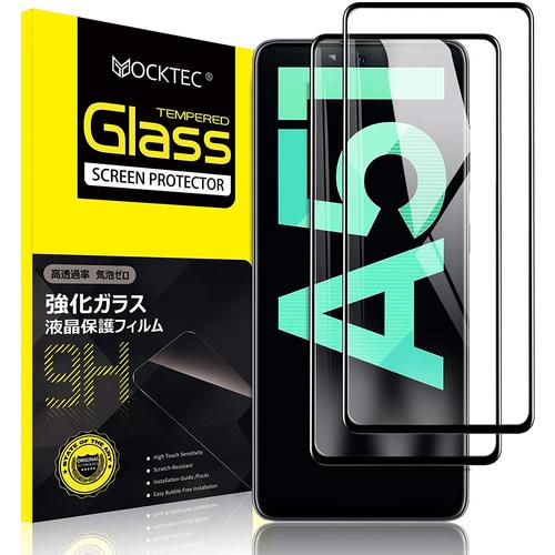 Verre Trempé Pour Samsung Galaxy A51, [Dureté 9h] [Couverture Totale] [Hd Clear] Protecteur D'écran En Verre Trempé Pour Smartphone Samsung Galaxy A51(Noir)