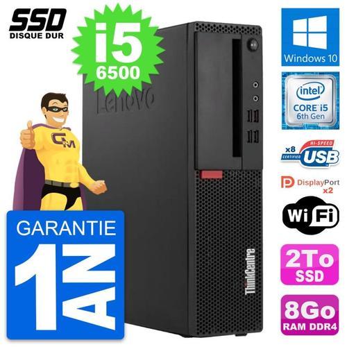 PC Lenovo ThinkCentre M910s SFF Intel i5-6500 RAM 8Go SSD 2To Windows 10 Wifi