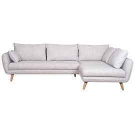 Canapé D'angle Droit Scandinave 5 Places Gris Clair Chiné Creep