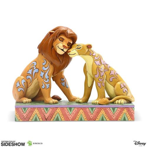 Disney Statuette Simba And Nala Snuggling By Jim Shore (Le Roi Lion) 13 Cm