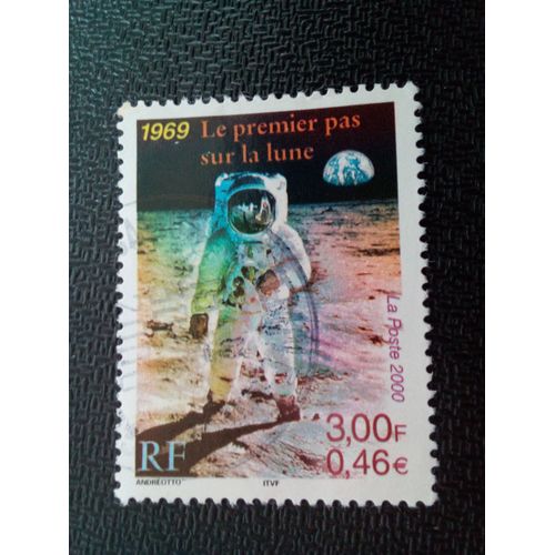 Timbre France Yt 3355 1969: Le Premier Pas Sur La Lune 2000 ( 071004 )