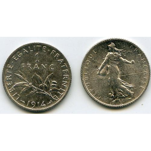 France 1 Franc Semeuse Argent 1914