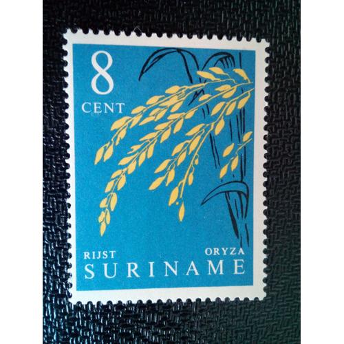 Timbre Suriname Yt 347 Produits Agricoles Nationaux Riz 1961 ( 081004 )