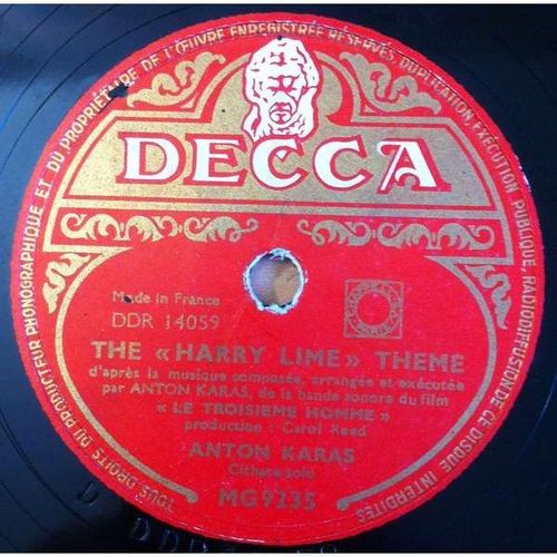The "Harry Lime" Theme Bo Le Troisième Homme Anton Karas