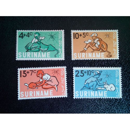 Timbre Suriname Yt 416 A 419 Séries: Protection De L'enfance 1965 ( 081004 )